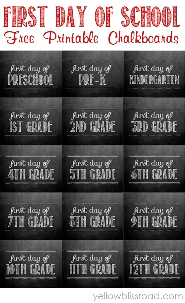 First Day Of Grade 5 Free Printable