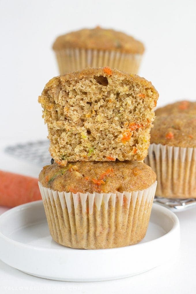 Zucchini Carrot Oatmeal Muffins With Whole Wheat And Golden Raisins