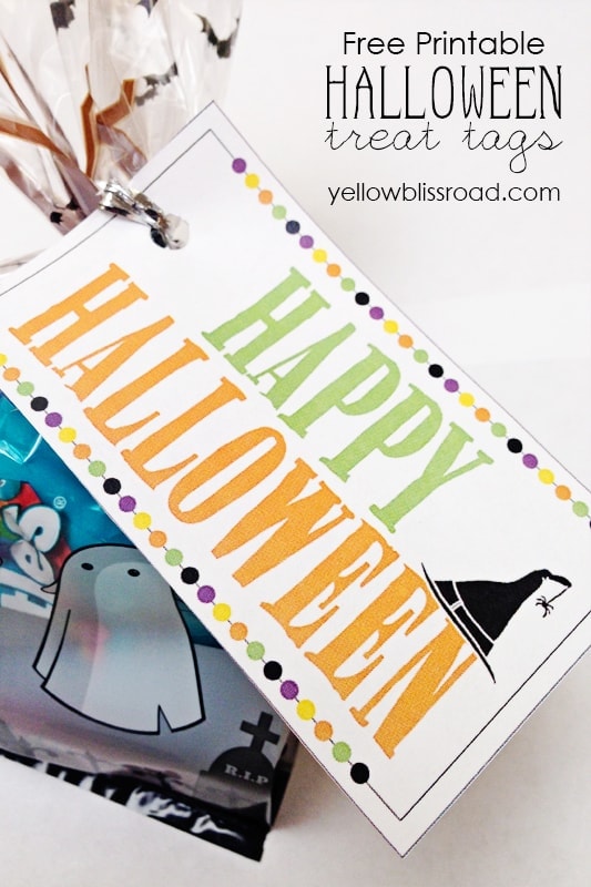 Halloween Treat Tags A Free Printable What A Cute Idea For Handing Out Treats To Friends Or 