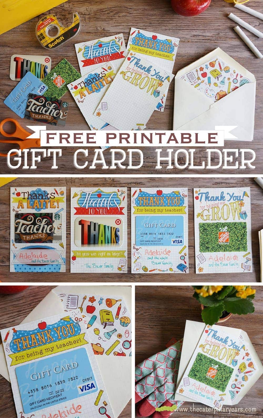 Printable Gift Card Holders The Caterpillar Years