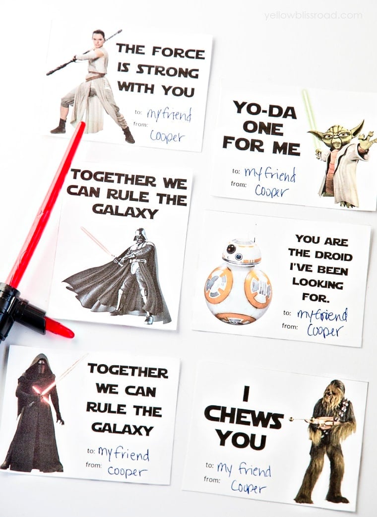 Star Wars Valentine Cards Printable