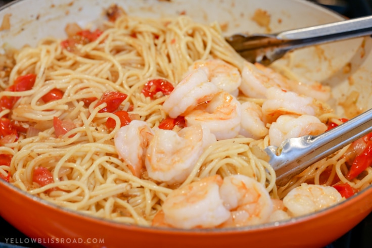 Garlic Tomato Shrimp Pasta Easy Weeknight Meal