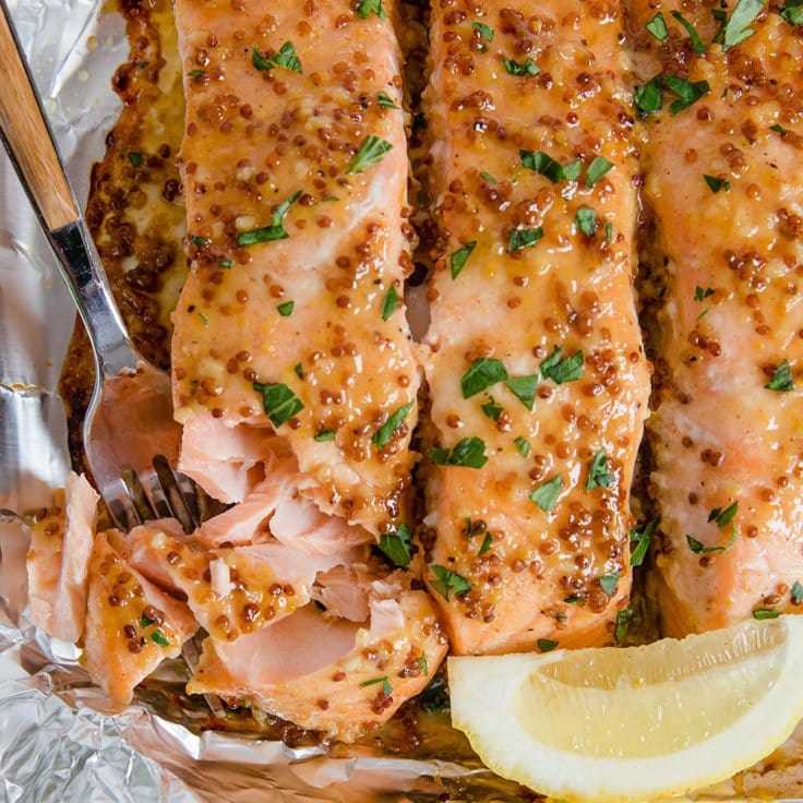 Baked Honey Mustard Salmon Recipe Minutes Yellowblissroad