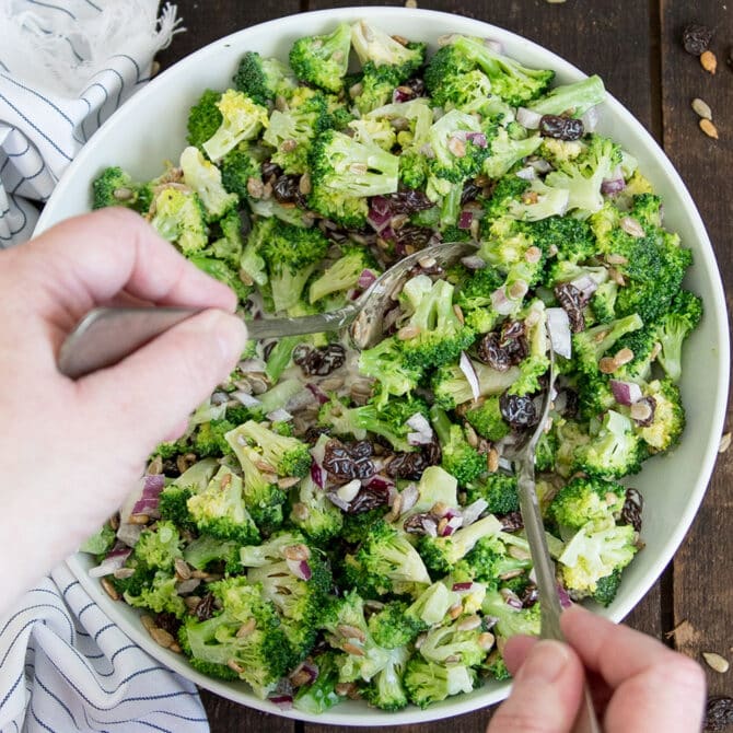 Easy Skinny Broccoli Salad YellowBlissRoad