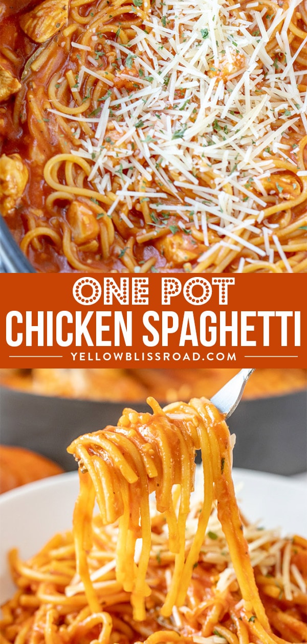 Easy One Pot Chicken Spaghetti Yellowblissroadcom