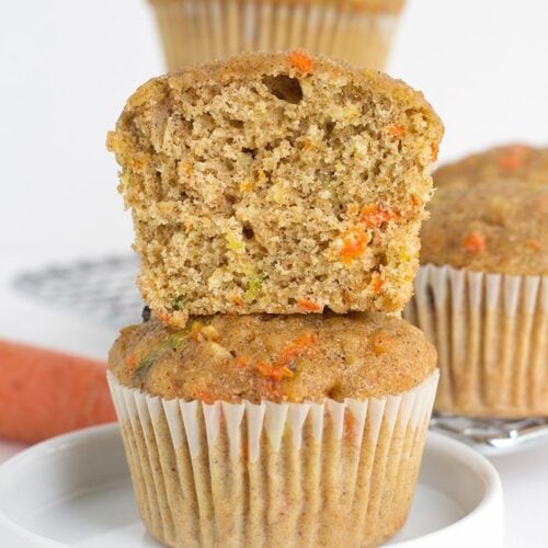 Zucchini Carrot Oatmeal Muffins With Whole Wheat And Golden Raisins