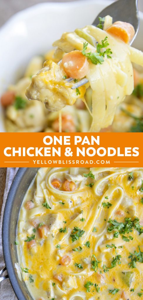 One Pot Creamy Chicken and Noodles Recipe (Quick & Easy)