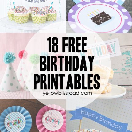 Birthdays Printables Archives - Yellow Bliss Road