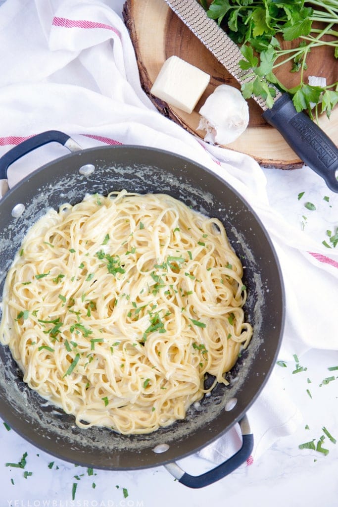 One Pan Garlic Parmesan Linguine Pasta One Pot Pasta