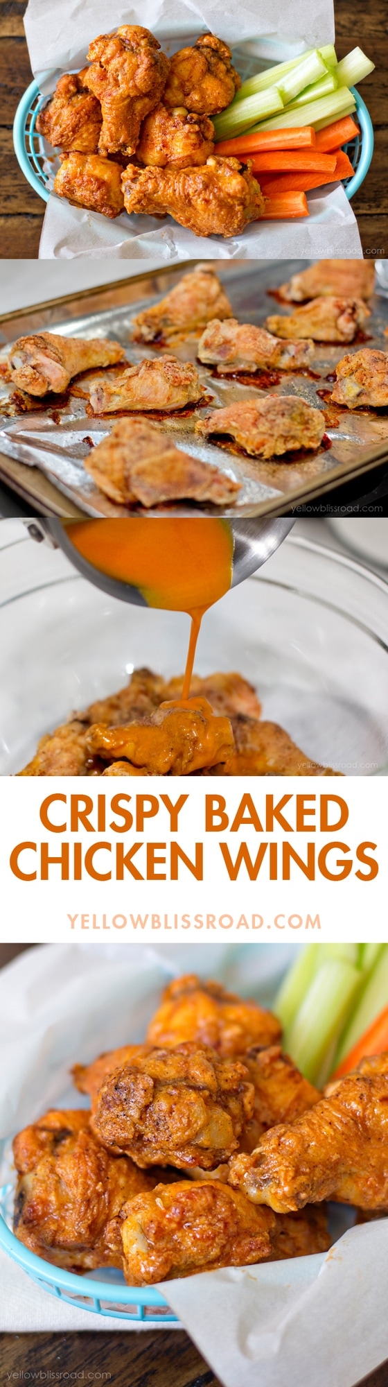 BEST EVER Crispy Baked Chicken Wings With Buffalo Sauce