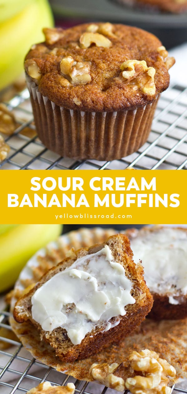 Sour Cream Banana Muffins