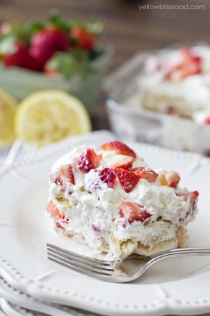 Strawberry Lemonade Icebox Cake - Yellow Bliss Road