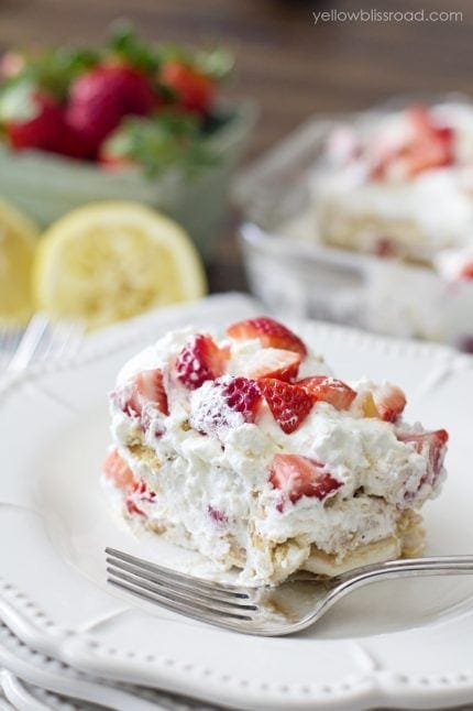 Strawberry Lemonade Icebox Cake - Yellow Bliss Road