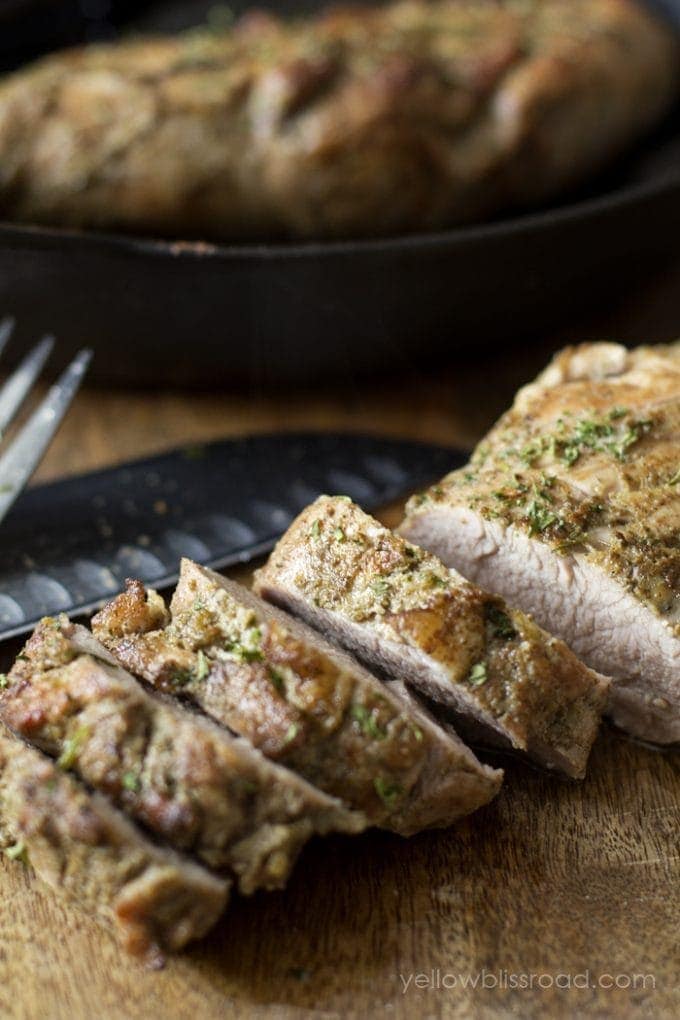 Herb Roasted Pan Seared Pork Tenderloin