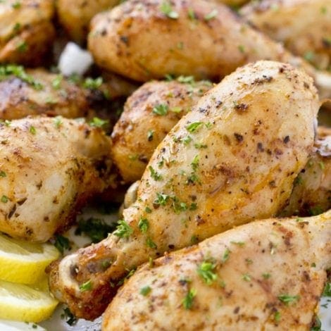 Lemon Garlic Roasted Chicken Drumsticks | Easy Chicken Recipe