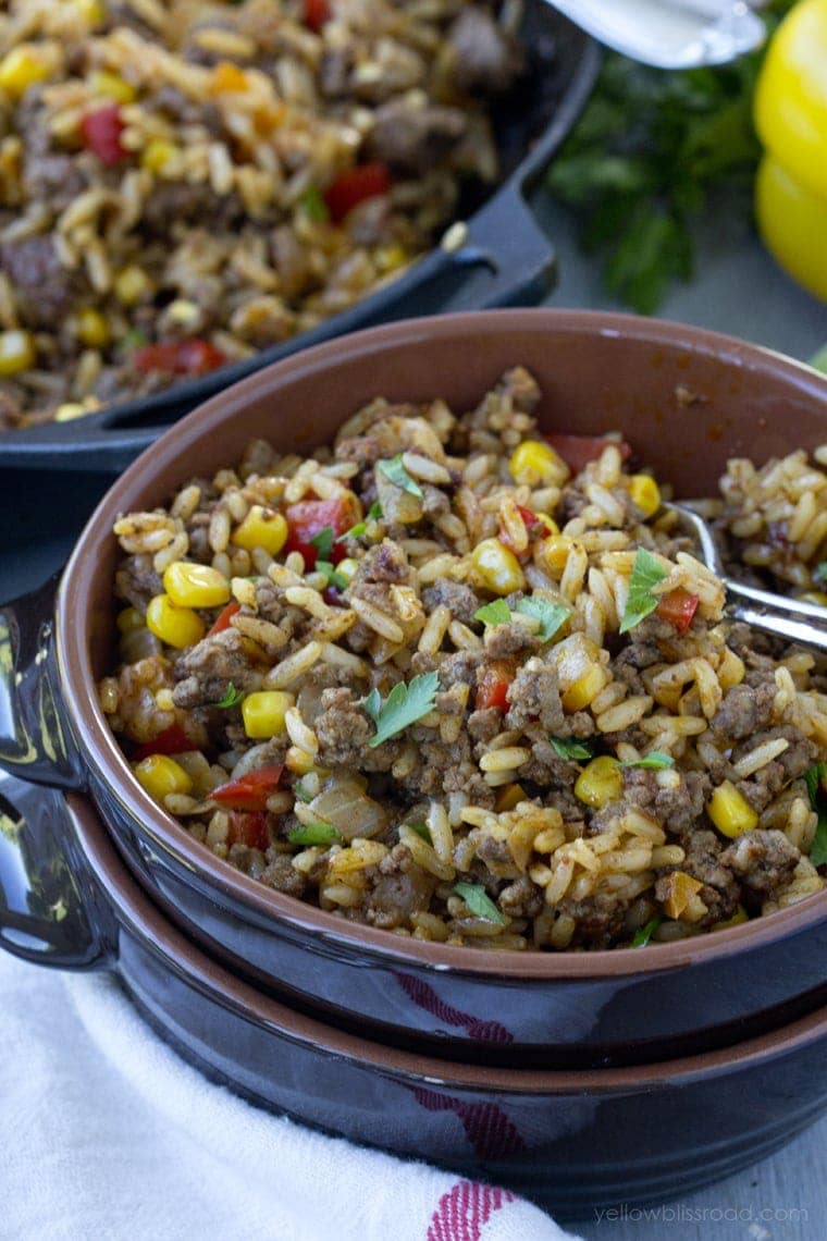 Tex Mex Beef And Rice Skillet