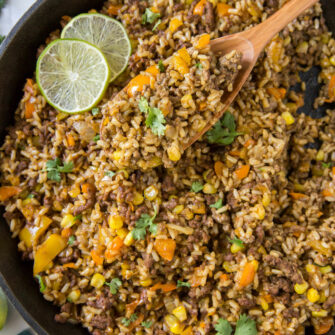 Tex Mex Ground Beef and Rice Skillet | Yellow Bliss Road