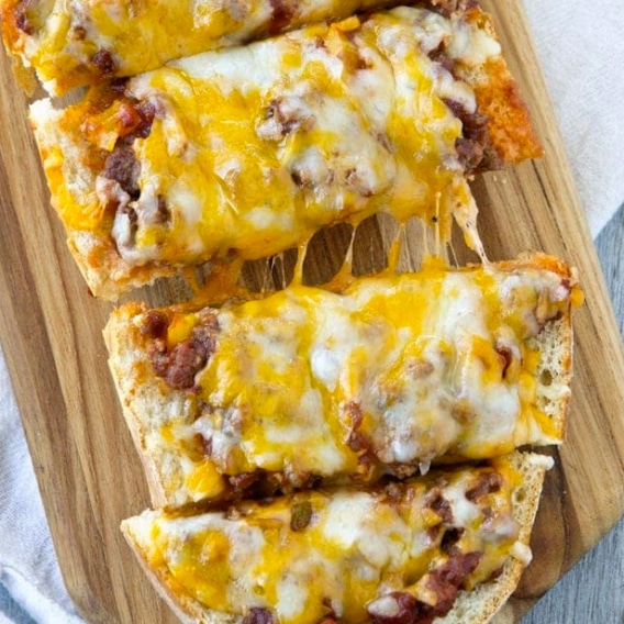 French Bread Sloppy Joe Pizza - Yellow Bliss Road