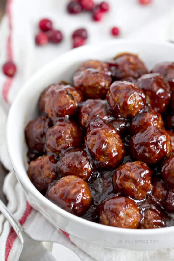 Cranberry Meatballs (Stovetop Or Slow Cooker) + Video