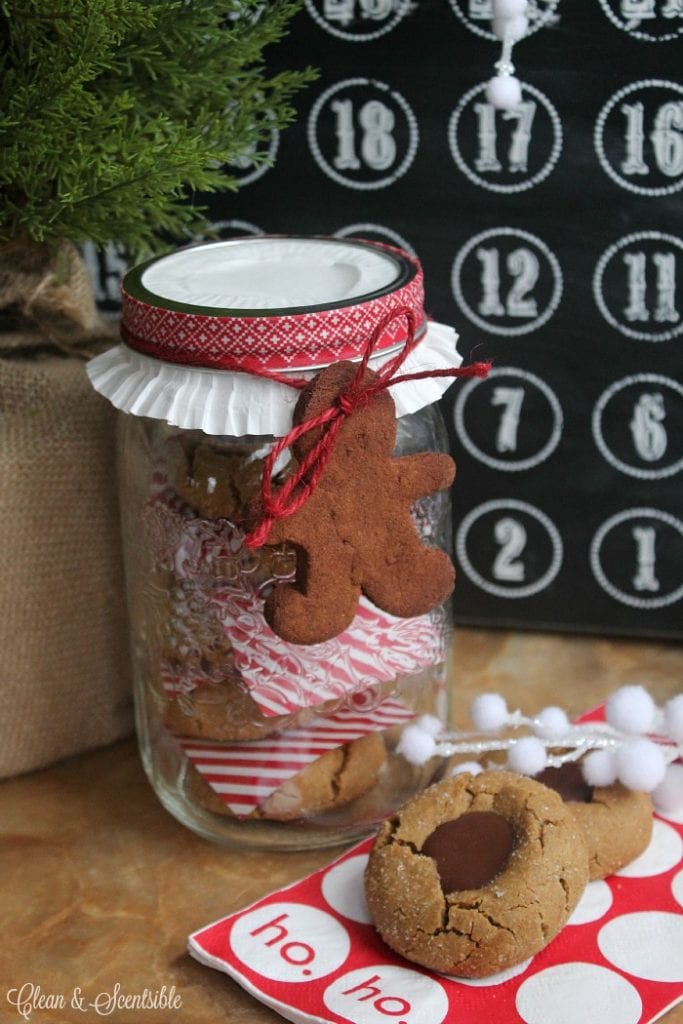 Gingerbread Chocolate Thumbprint Christmas Cookies - Yellow Bliss Road