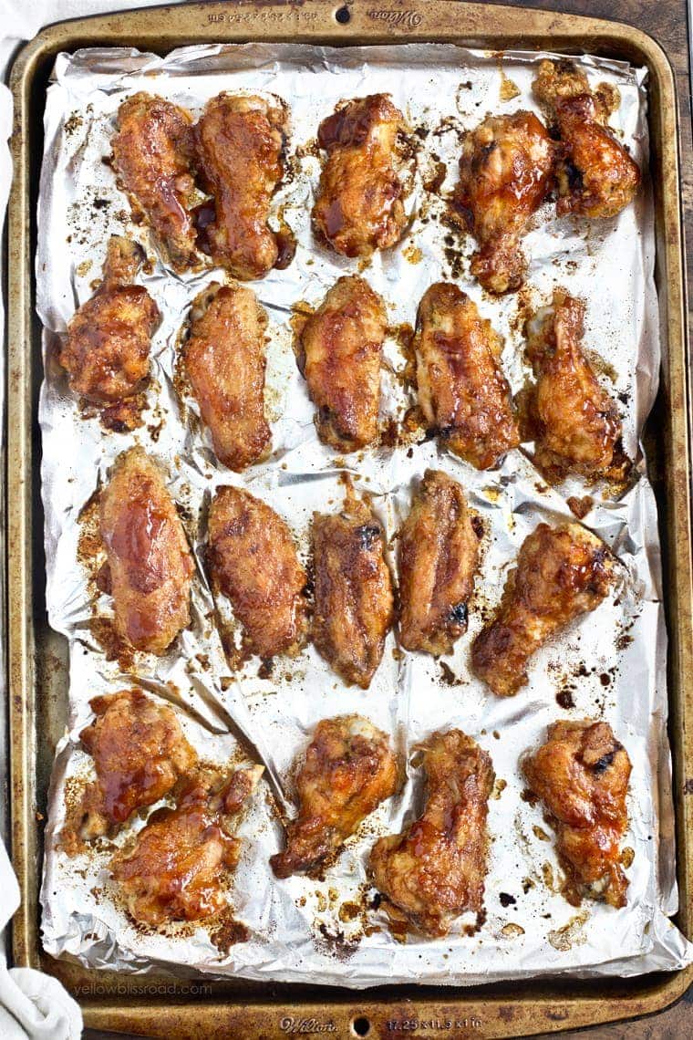 Crispy Baked Barbecue Chicken Wings - Yellow Bliss Road