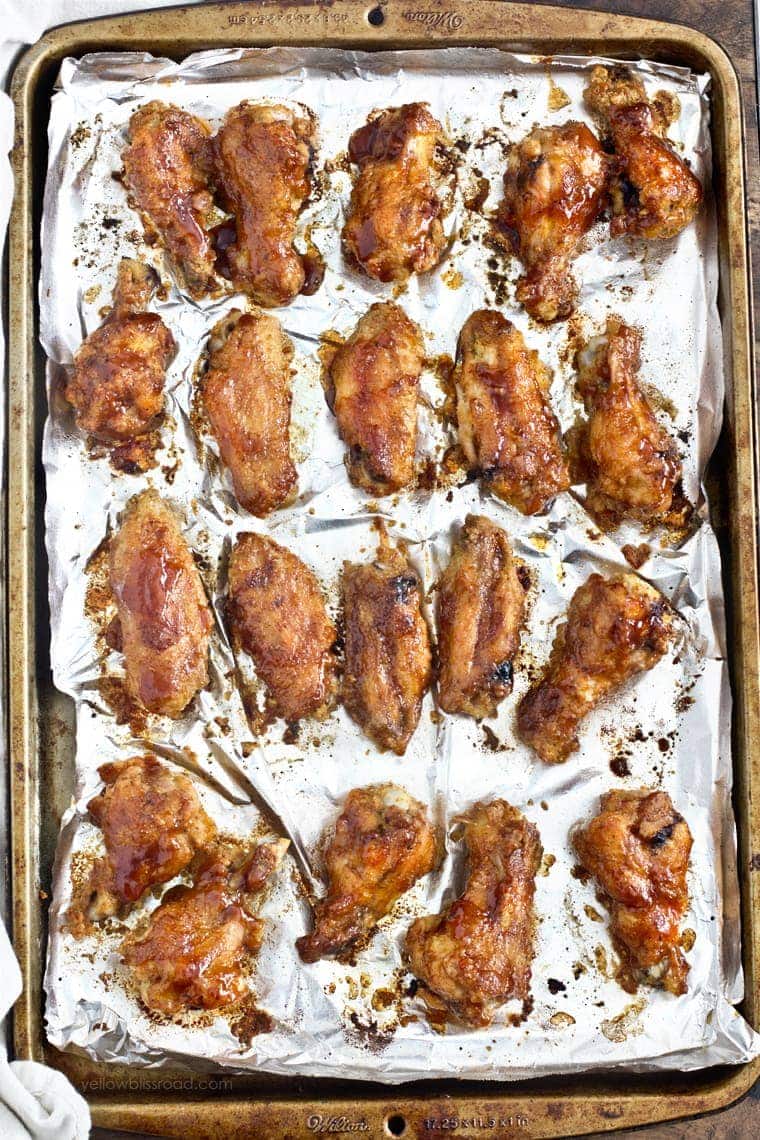 Crispy Baked Barbecue Chicken Wings YellowBlissRoad