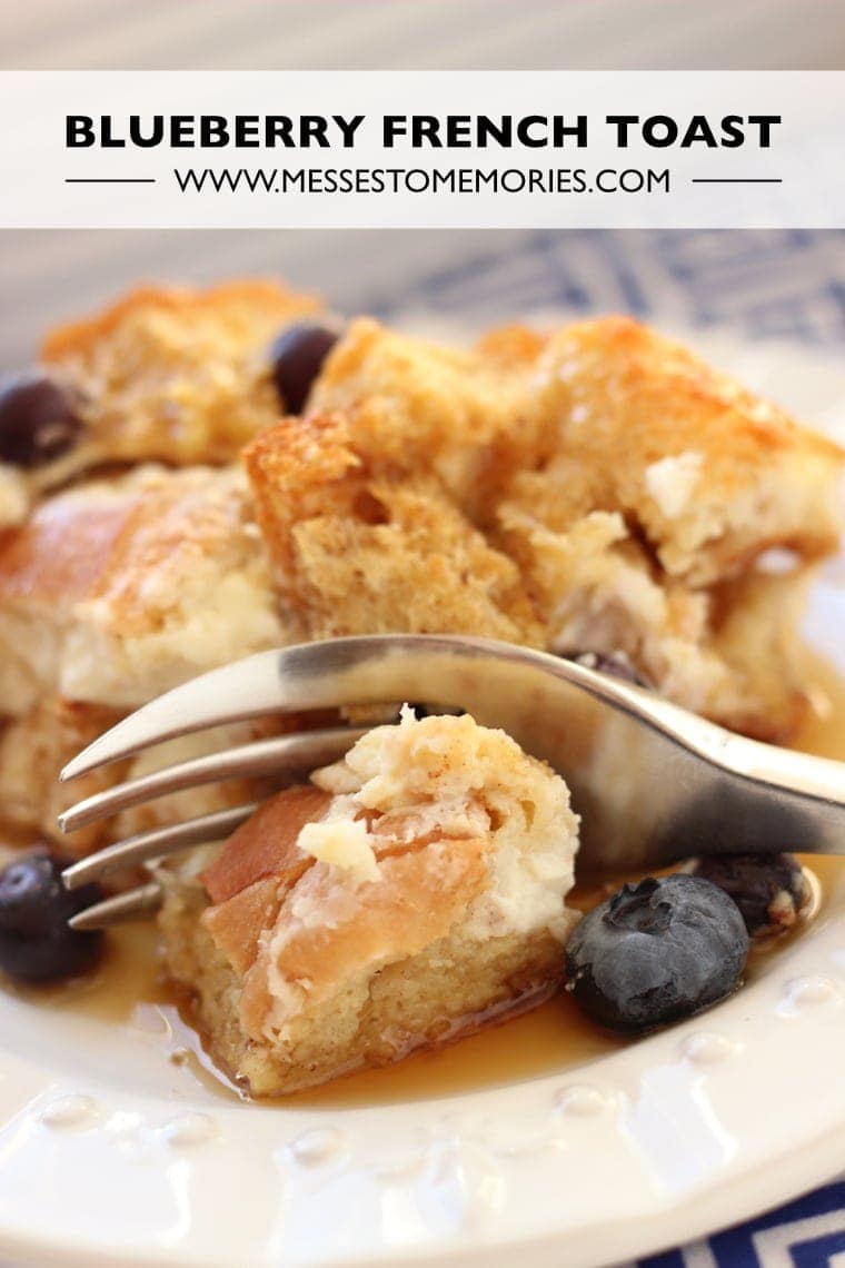 Creamy Blueberry Baked French Toast | YellowBlissRoad.com