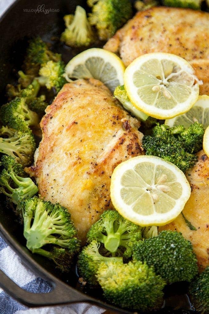 Lemon Chicken And Broccoli Skillet - Yellow Bliss Road