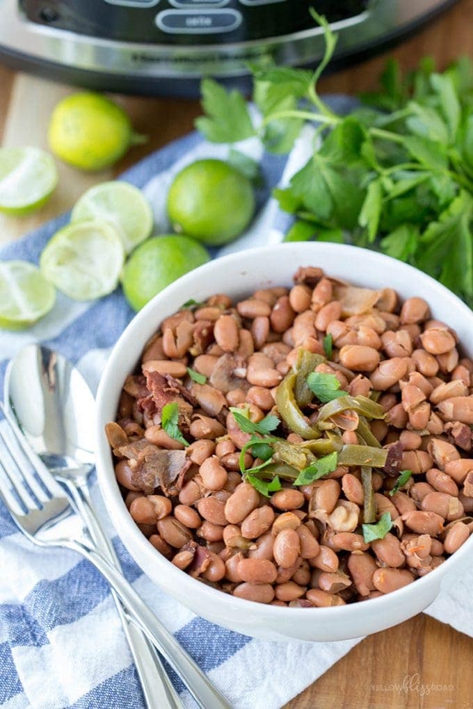Slow Cooker Mexican Beans - Yellow Bliss Road