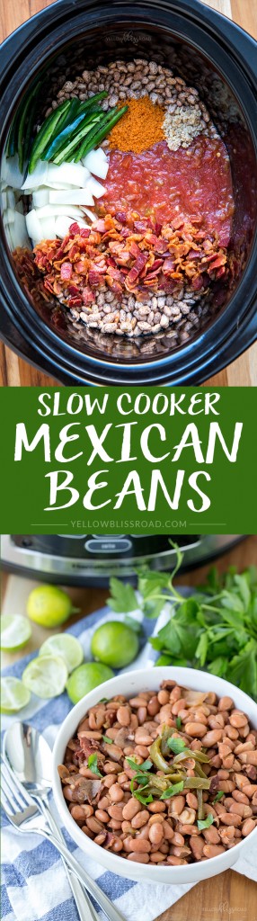 Slow Cooker Mexican Beans - Yellow Bliss Road