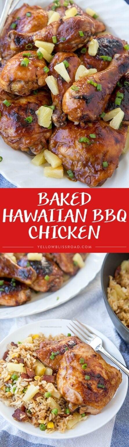 Hawaiian Barbecue Baked Chicken (Huli-Huli) | YellowBlissRoad.com