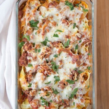 Zucchini Stuffed Shells with Italian Sausage - Yellow Bliss Road