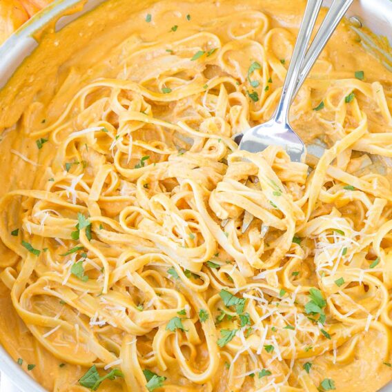 Creamy Pumpkin Alfredo | YellowBlissRoad.com