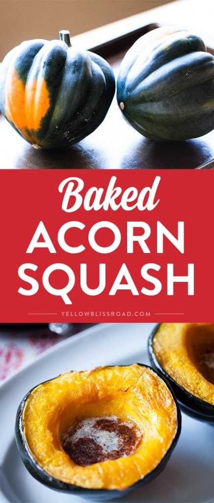 Baked Acorn Squash | YellowBlissRoad.com