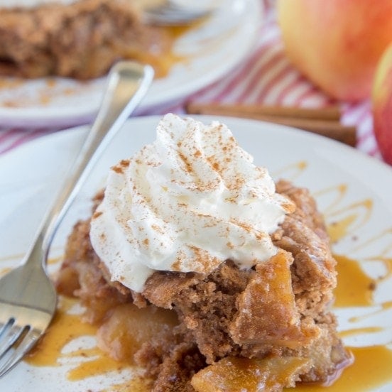 Slow Cooker Caramel Apple Spice Cake - Yellow Bliss Road