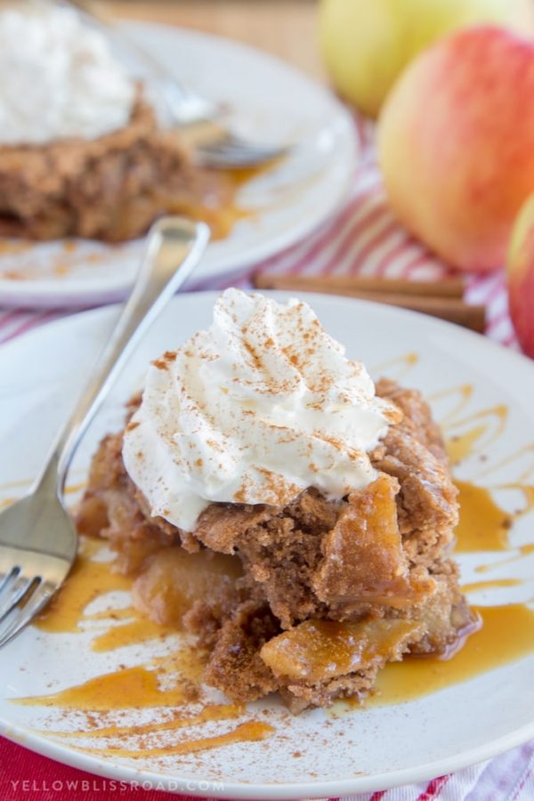 Slow Cooker Caramel Apple Spice Cake - Yellow Bliss Road