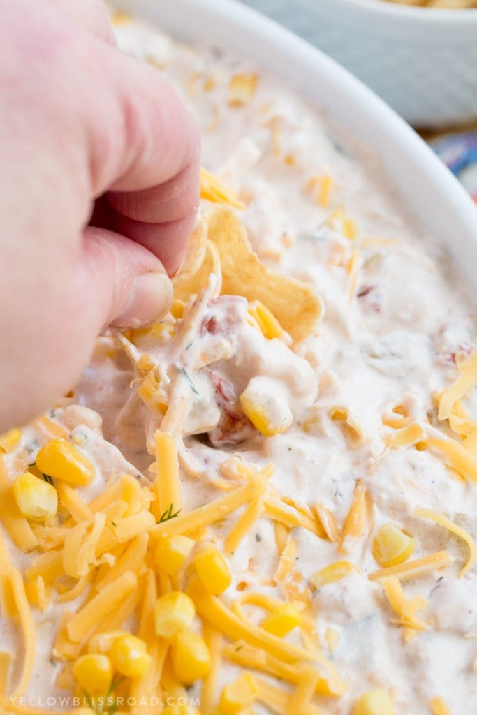 Cheesy Ranch Corn Dip - Yellow Bliss Road