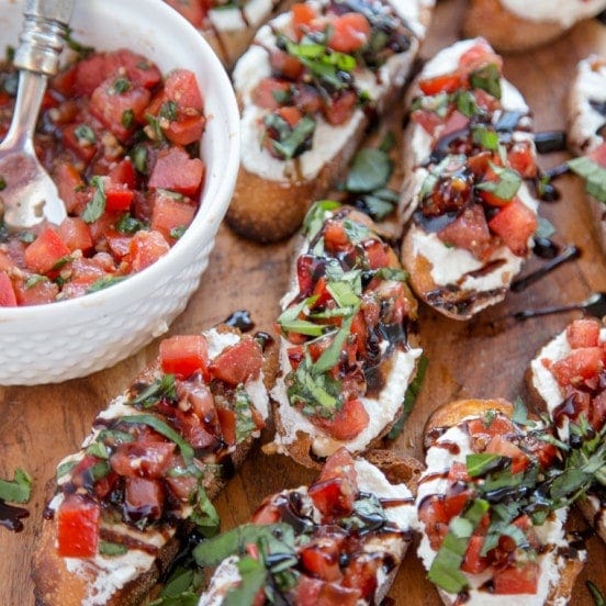 Creamy Three Cheese Bruschetta - Yellow Bliss Road