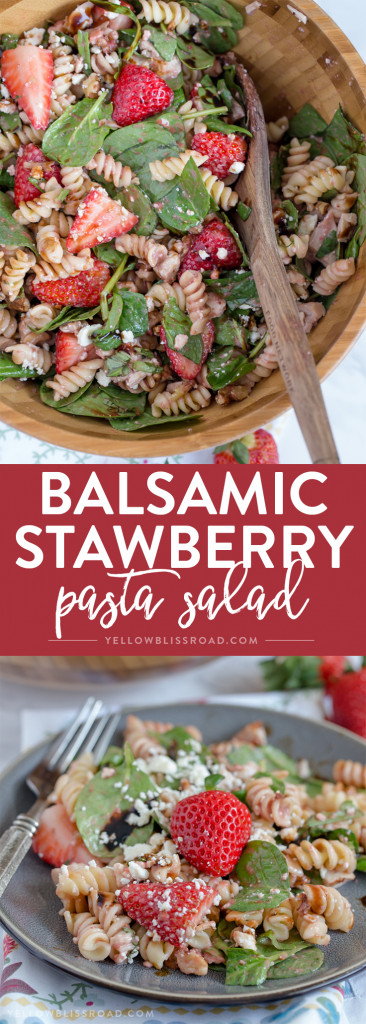 Balsamic Strawberry Pasta Salad Yellow Bliss Road 6032