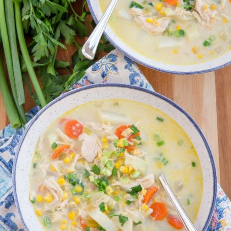 Chicken & Corn Chowder | YellowBlissRoad.com