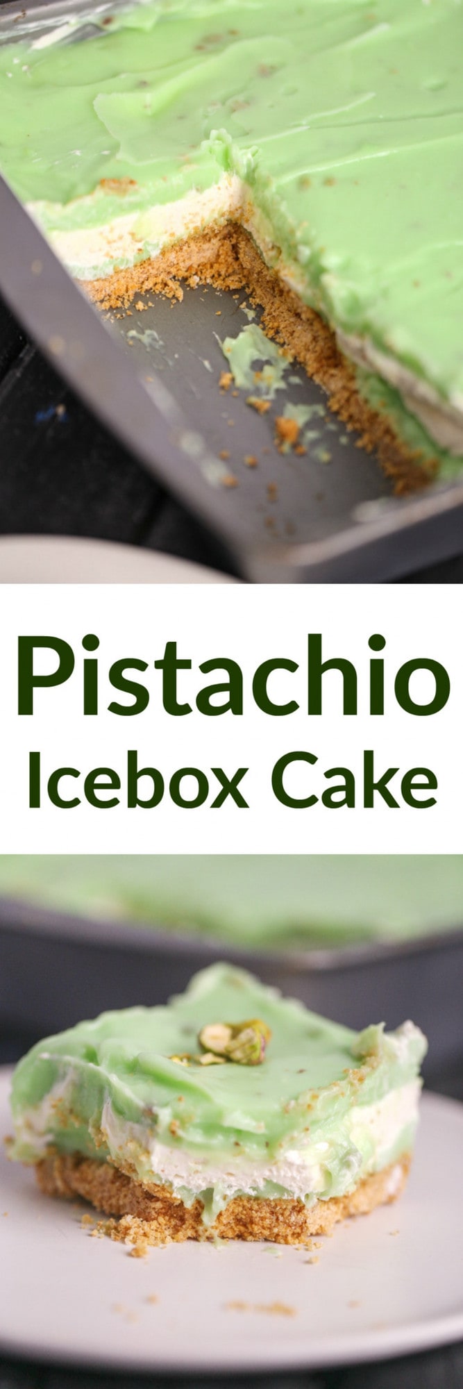 Pistachio Pudding Icebox Cake | YellowBlissRoad.com