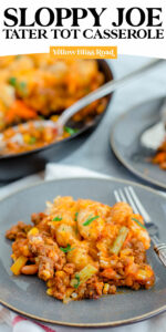 Sloppy Joe Tater Tot Casserole | YellowBlissRoad.com