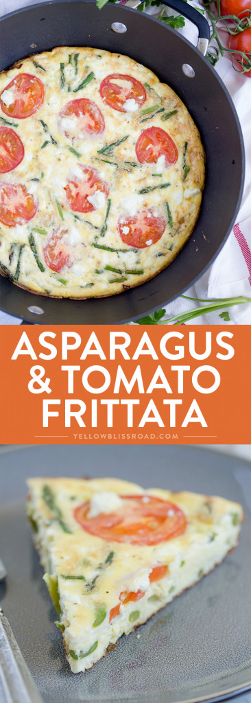 Best Frittata Recipe with Asparagus and Tomatoes | YellowBlissRoad.com