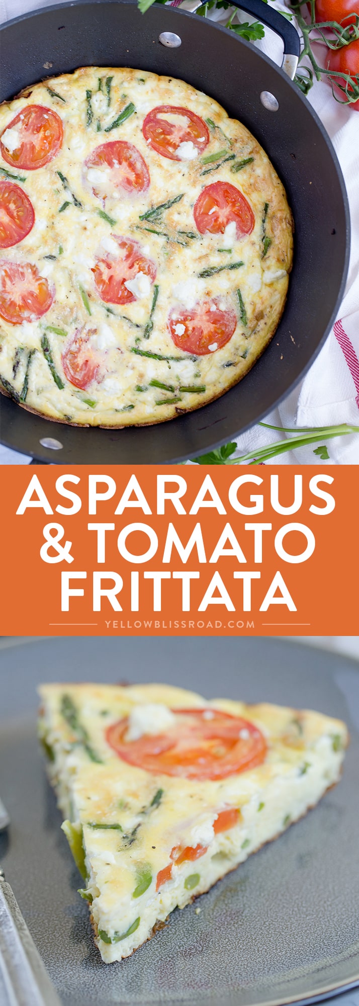 Asparagus, Tomato and Goat Cheese Frittata - Great for Brunch!