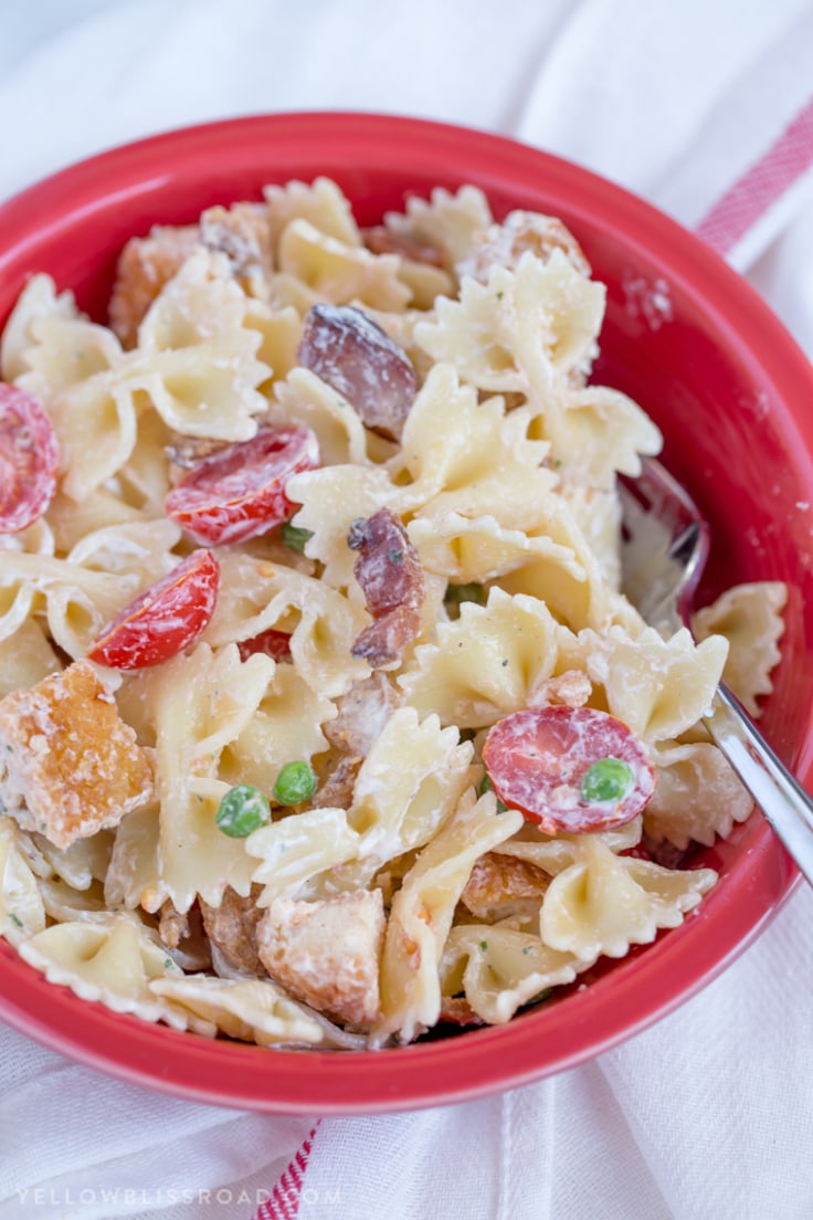 Bacon Ranch Chicken Pasta Salad | Light and Fresh Meal