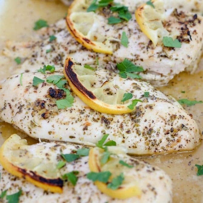 Baked Lemon Chicken With Herbs | So Tender And Juicy!