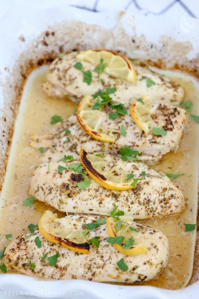 Baked Lemon Chicken with Herbs | So tender and juicy!