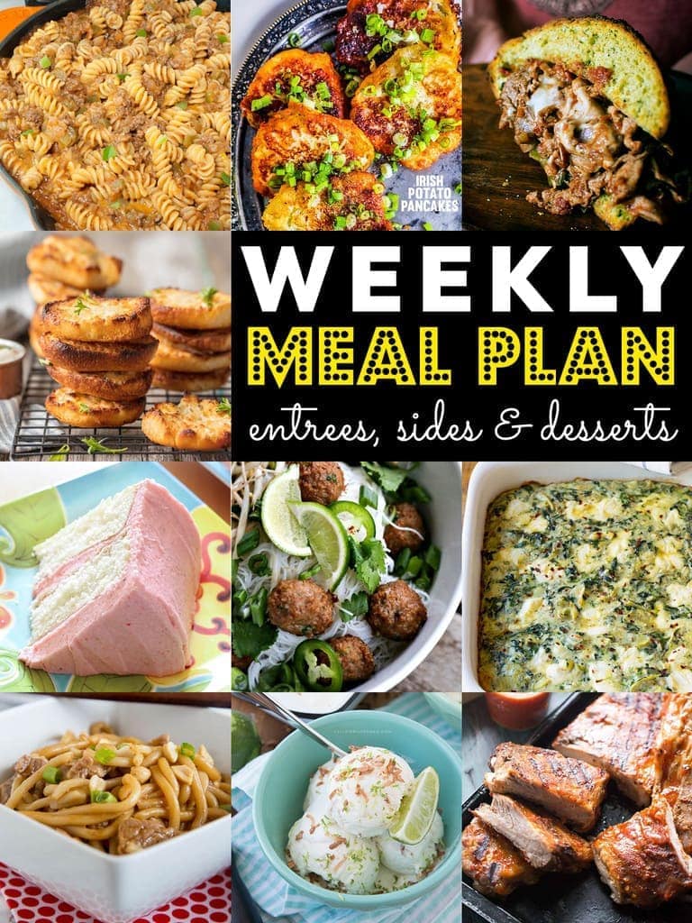 Weekly Meal Plan #66 - Yellow Bliss Road