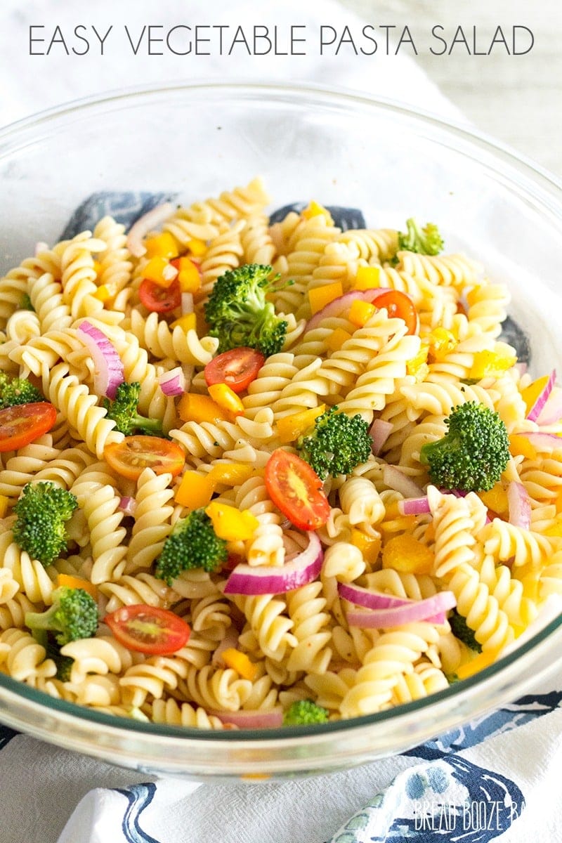 Easy Vegetable Pasta Salad with Italian Dressing ...