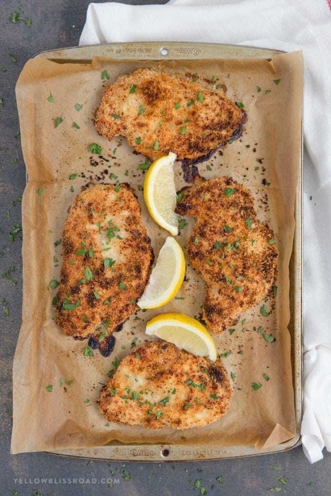 Crispy Garlic Parmesan Baked Chicken (Crispy Baked Chicken Breasts)